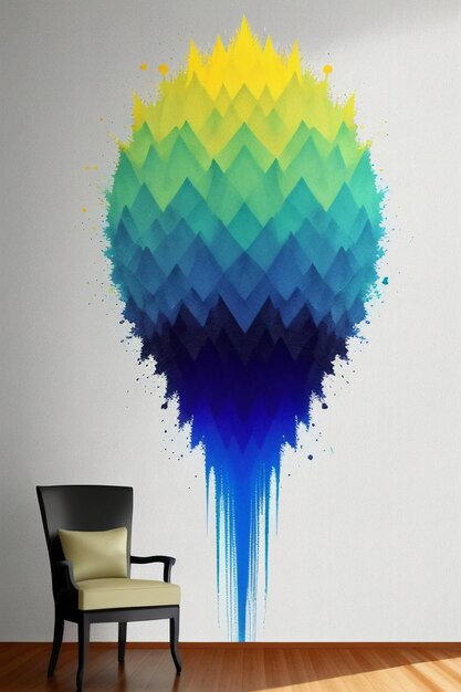 Fondo de papel tapiz creativo ilustración de estilo simple forma de banner de arte abstracto colorido