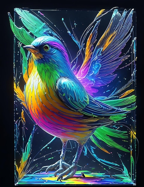 Fondo de papel tapiz de pájaros coloridos