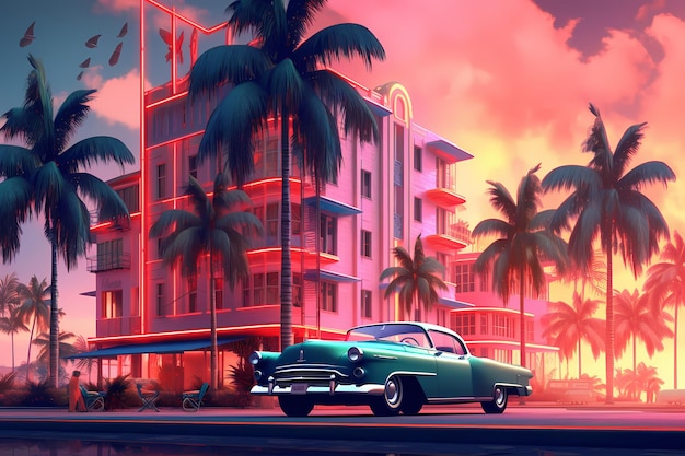 Fondo de papel tapiz de vibraciones de Miami