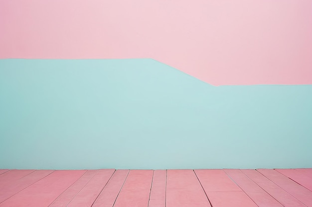 Foto el fondo de la pared es de color rosa pastel.