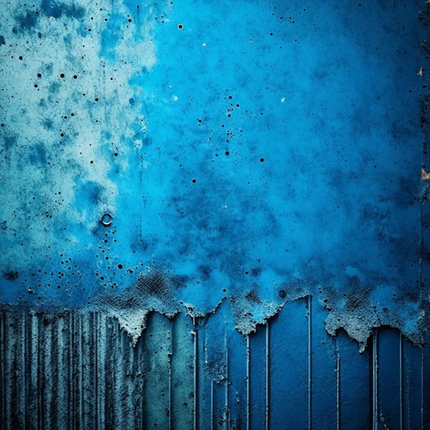 El fondo de la pared del estudio con textura de hormigón azul grunge vintage