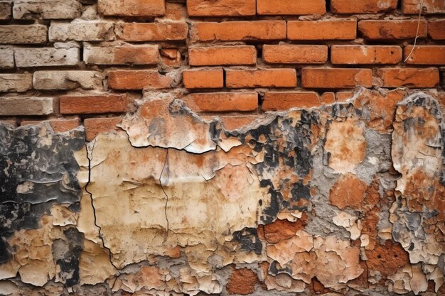 Fondo de pared de ladrillo agrietado