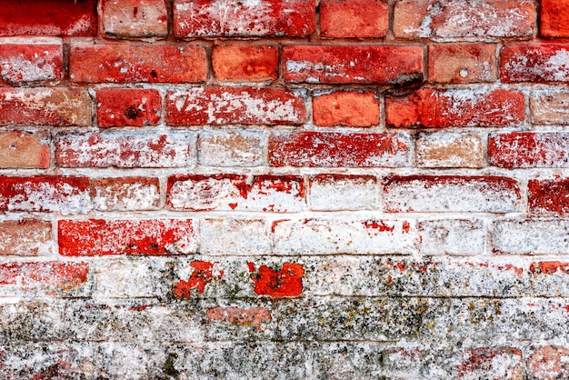 Fondo de pared de ladrillo agrietado