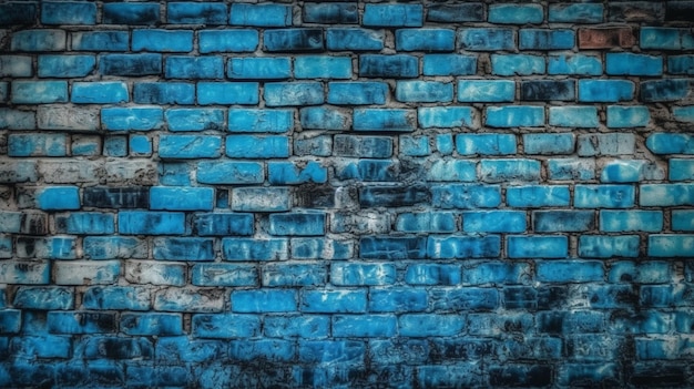 Fondo de pared de ladrillo azul