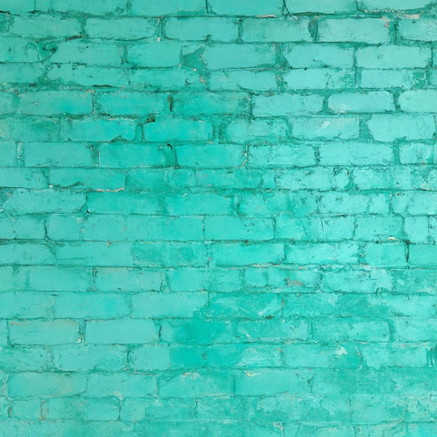 Fondo de pared de ladrillo turquesa