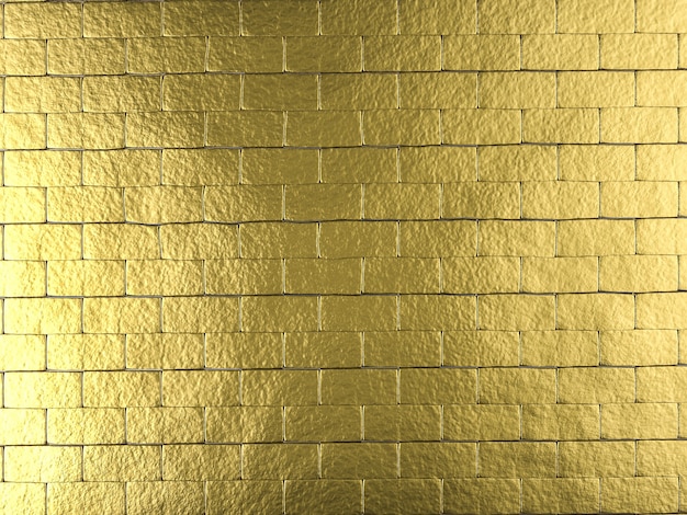 Fondo de pared de oro de renderizado 3d