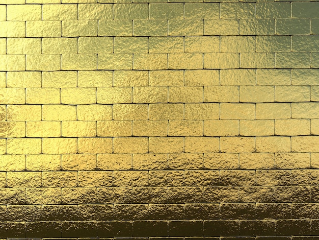 Fondo de pared de oro de renderizado 3d