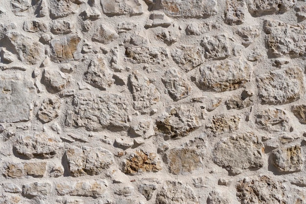 Fondo de pared de piedra antigua Material de piedra de textura antigua de casa de construcción antigua Concepto de ruinas de historia