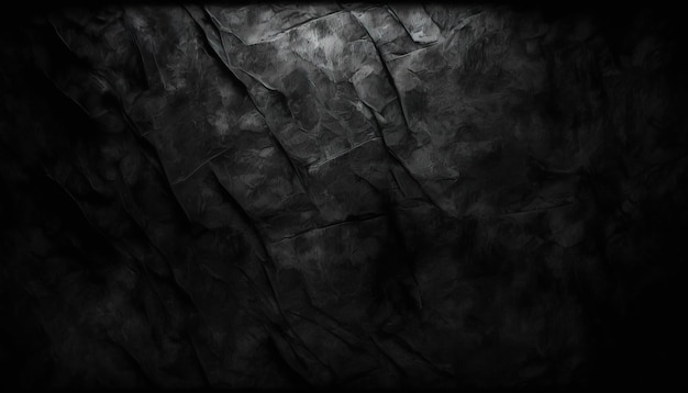 Fondo de pared de piedra negra abstracta con textura áspera ai generado