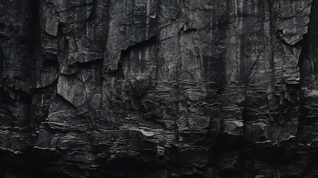 Fondo de pared de piedra negra natural