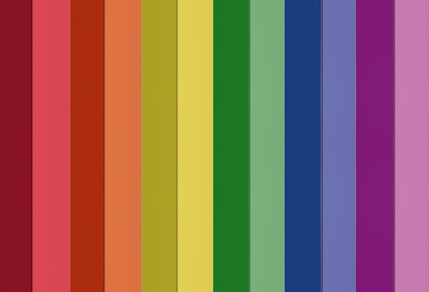 Fondo de pared de piso de barras de escenario lgbt colorido arco iris alternativo de representación 3d