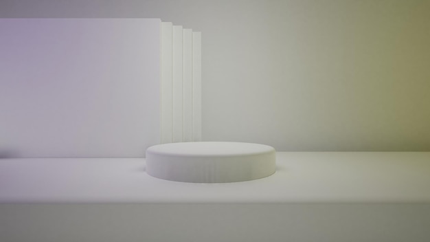 Fondo de pared de podio renderizado en 3D