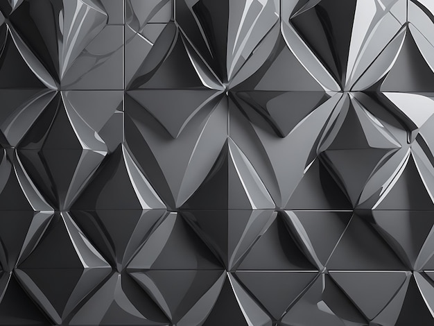 Fondo de pared semiglosado pulido con azulejos Tejillo triangular Papel de pared con IA 3D Generado