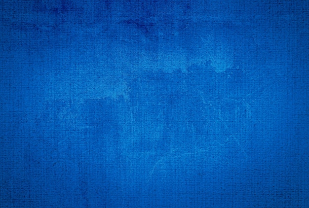 Fondo de pared de textura de hormigón azul grunge vintage con viñeta