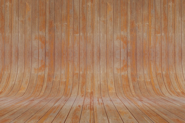 Fondo de parquet de madera curvada