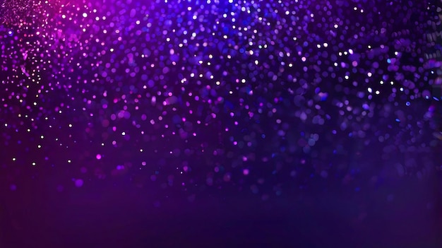 Fondo de partículas brillantes de color violeta en gradiente