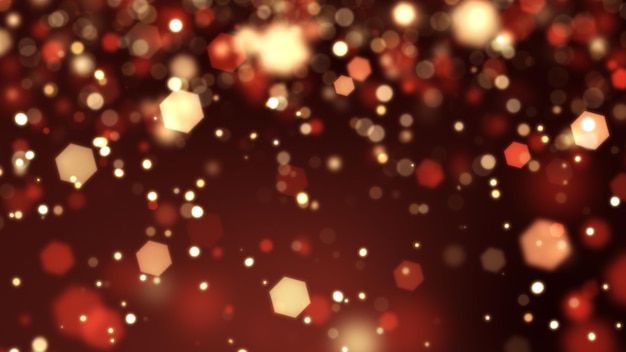 Foto fondo de partículas de brillo rojo navidad navidad san valentín brillo rojo bokeh luces vintage haz de rayos