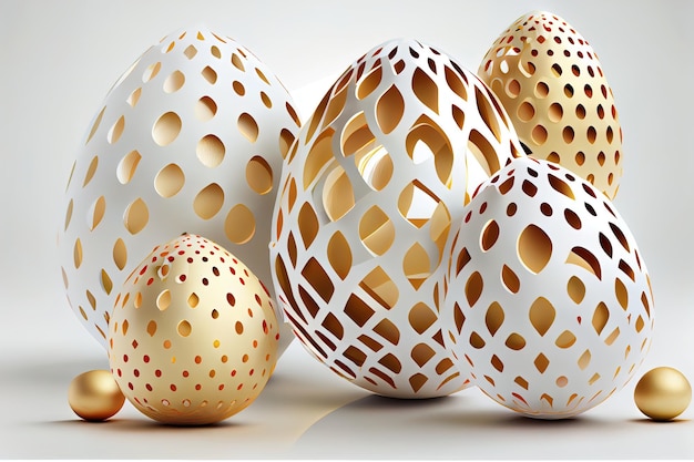 Fondo de pascua de geometría 3d con huevos. Para pancartas creativas.