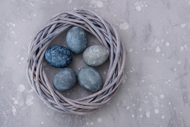 Fondo de Pascua: huevos en estilo piedra