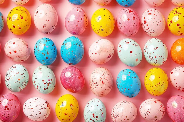 El fondo de Pascua de huevos pintados de colores