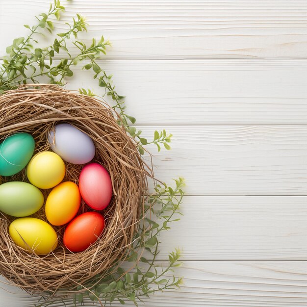 Fondo de Pascua con huevos