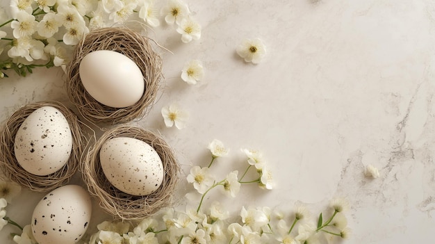 Fondo de Pascua con huevos