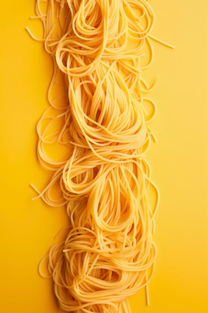 Fondo de pasta de espagueti amarillo IA generativa