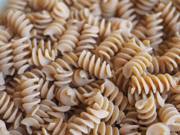 Fondo de pasta italiana fusilli