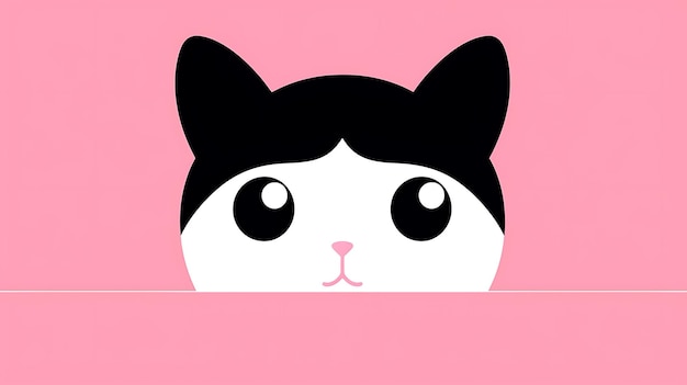 Foto el fondo pastel del gato kawaii es lindo.