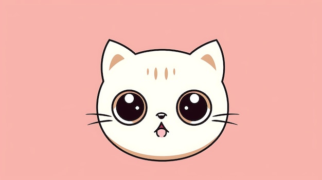 Foto el fondo pastel del gato kawaii es lindo.