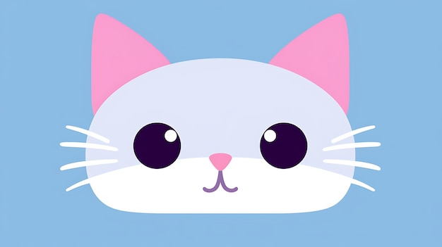 Foto el fondo pastel del gato kawaii es lindo.