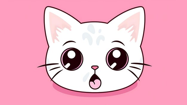 Foto el fondo pastel del gato kawaii es lindo.