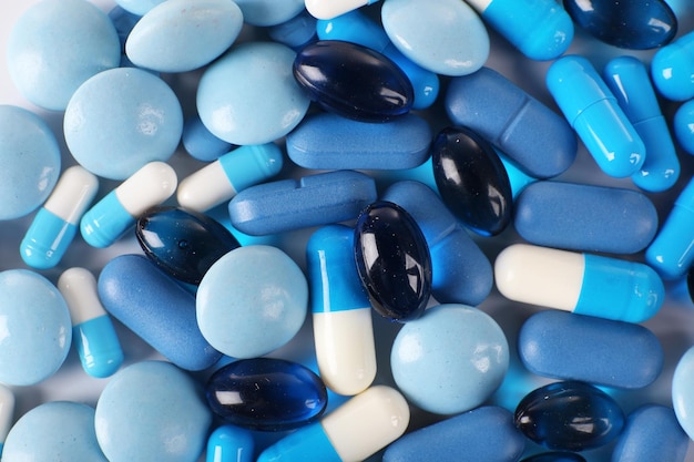 Fondo de pastillas azules