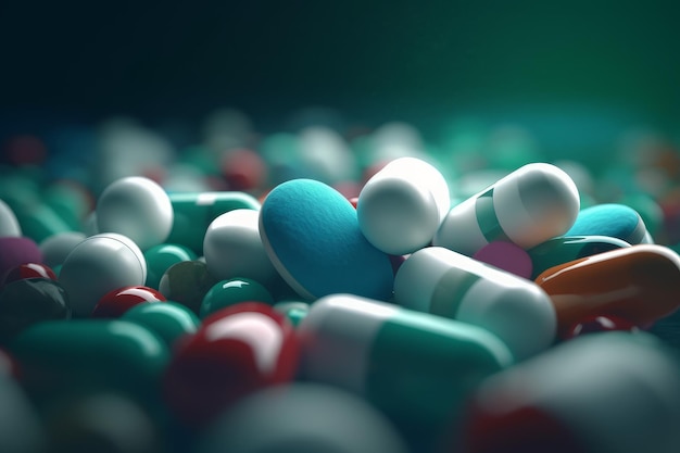 Fondo de pastillas de medicina Generar Ai