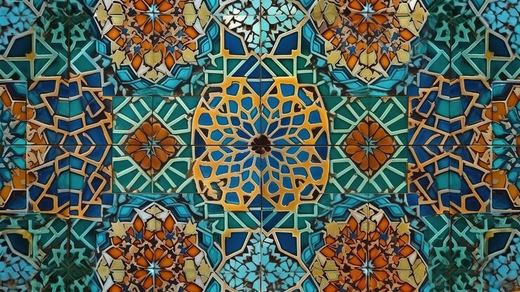 Fondo de patrón árabe ornamento islámico oriental Generativo Ai