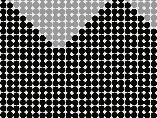 Fondo de patrón de color blanco y negro de puntos, papel tapiz gráfico de diseño de arte de ilustración y decorativo