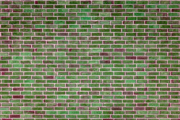 Fondo de patrón de construcción de pared de ladrillo verde vintage