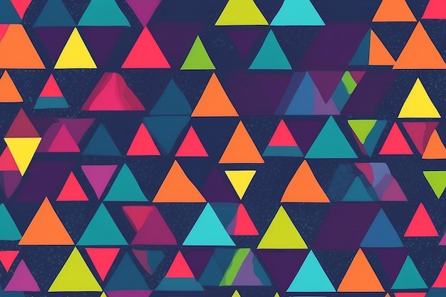 Foto fondo de patrón sin costuras abstracto con triángulos variados multicolores