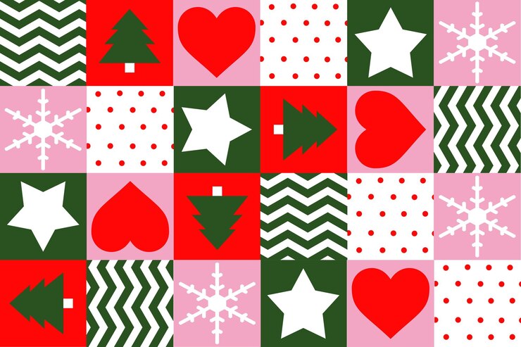 Foto fondo de patrón sin costuras minimalista de navidad