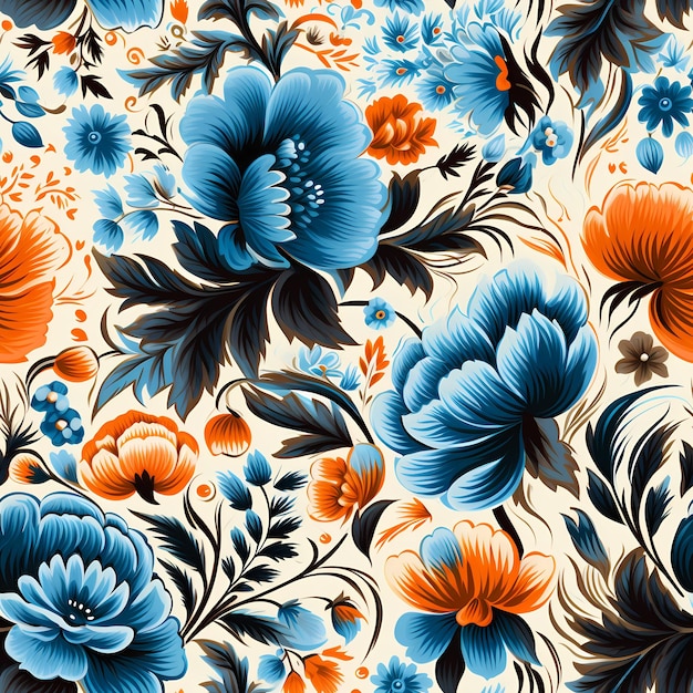 Fondo de patrón sin costuras de una variedad de flores multicolores