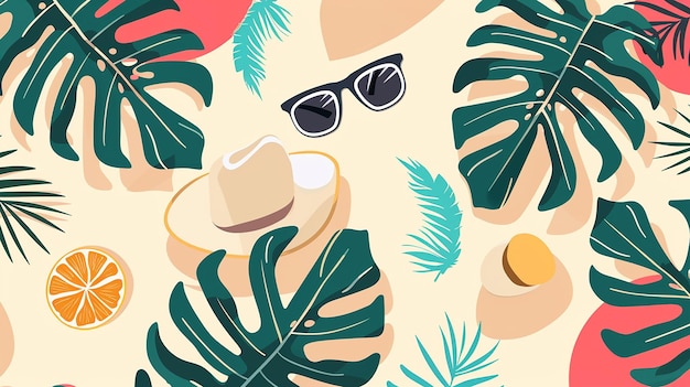 fondo de patrón sin costuras de verano