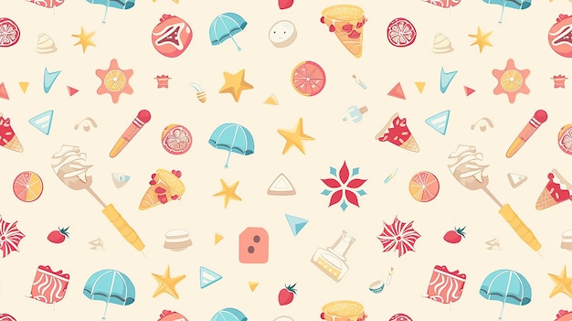 fondo de patrón sin costuras de verano