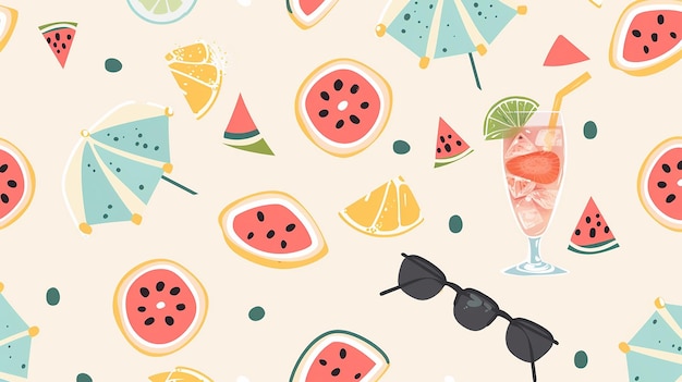 fondo de patrón sin costuras de verano