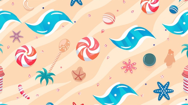 fondo de patrón sin costuras de verano