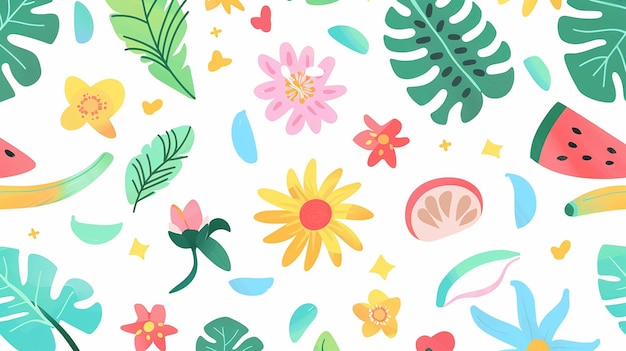 fondo de patrón sin costuras de verano