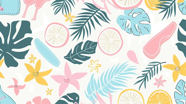 fondo de patrón sin costuras de verano