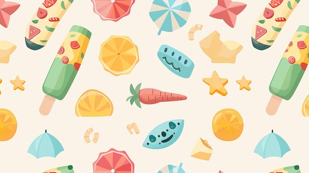 fondo de patrón sin costuras de verano