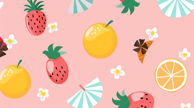fondo de patrón sin costuras de verano