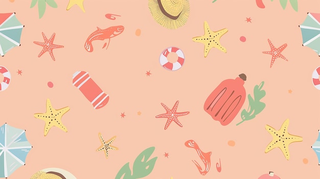fondo de patrón sin costuras de verano