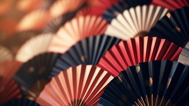 Fondo de patrón decorativo tradicional japonés de abanico Sensu